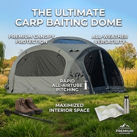 Tente de camping gonflable noire pour événements et fêtes, portable, durable, imperméable, robuste, facile à installer, légère, résistante au vent