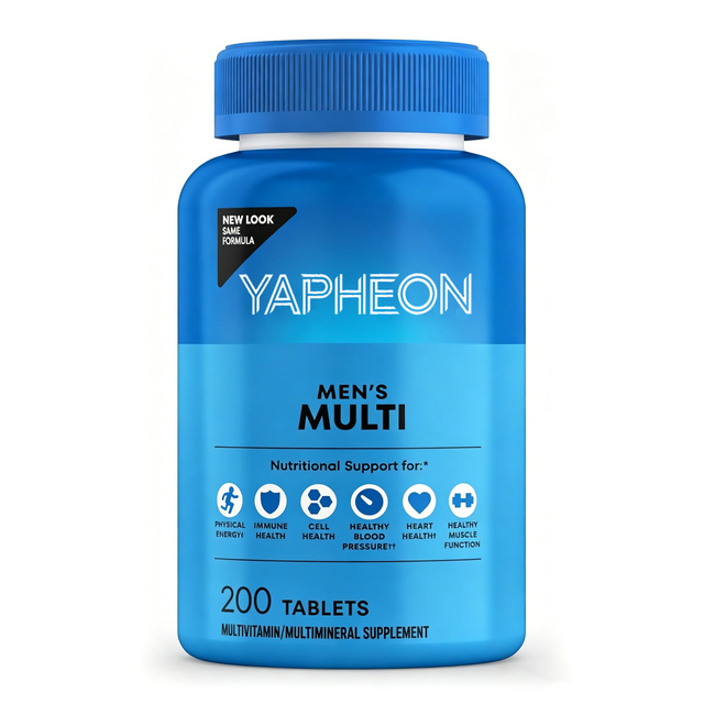 Daily Men Multi Vitamin Mineral Tablets 200ct 9 Major Allergens Free Fill Nutrient Gaps Whole Body Wellness OEM Private Label
