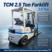 TCM FD25 2,5 Tonnen Diesel-Gegengewichtsstapler Gabellänge 1070mm Gabelfläche 122mm mit Isuzu C240 Motor für Lager und Fracht