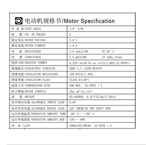YPF China Factory Mejor <span class=keywords><strong>precio</strong></span> 1.0a <span class=keywords><strong>NEMA</strong></span> <span class=keywords><strong>17</strong></span> motor paso a paso híbrido 4 cables 40 mm 3D impresora motor paso a paso - Product Image 4