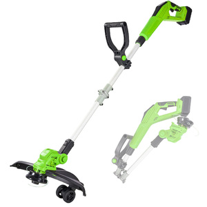 VERTAK-A 20V Tondeuse à gazon pliable, débroussailleuse, <span class=keywords><strong>coupe</strong></span>-bordures, désherbeuse électrique sans fil avec roue - Product Image 2