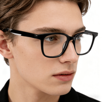 Montures optiques en acétate personnalisées Mazzucchelli, forme carrée, lunettes de luxe, grises, colorées, transparentes, pour hommes et femmes