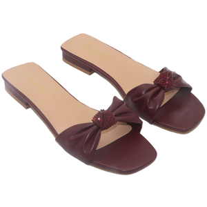 <span class=keywords><strong>Eleganti</strong></span> ed <span class=keywords><strong>eleganti</strong></span> scarpe basse da donna con tacco corto comode pantofole estive con accessorio <span class=keywords><strong>a</strong></span> diamante lucido - Product Image 3