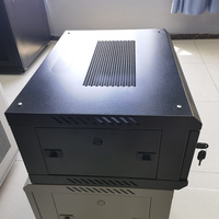 Armoire réseau murale en acier noir 4U, rack de serveur personnalisé en stock, profondeur 450 mm