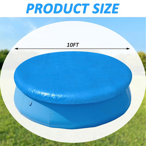 Couverture de piscine hors sol <span class=keywords><strong>gonflable</strong></span> ronde de 10 pieds avec cordon de serrage, fabriquée en Chine pour usage industriel et extérieur - Product Image 2