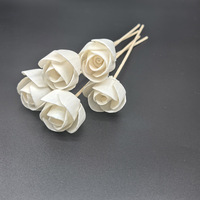 Diffuseur de rose 3-4 cm avec fleurs Sola, fleurs artisanales parfumées en bois Sola