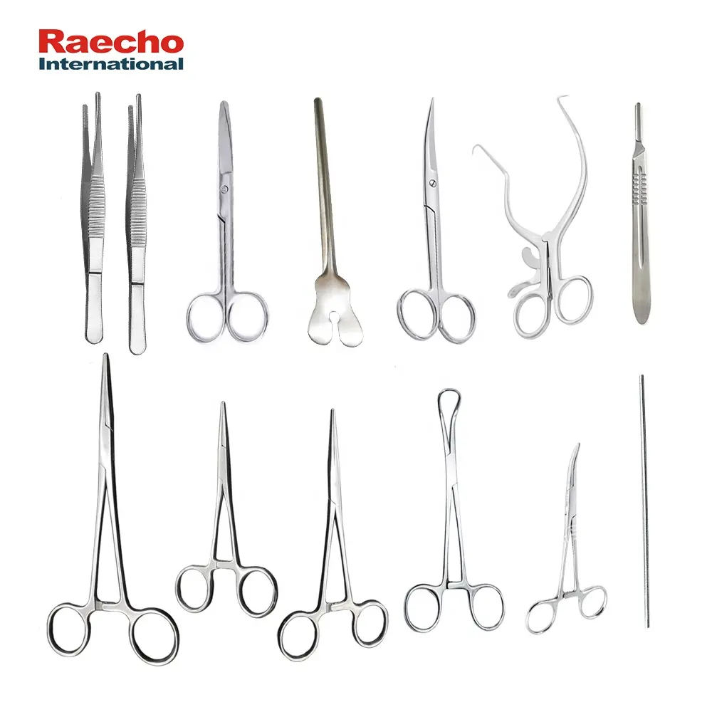 Kit de instrumentos cirúrgicos para uso hospitalar profissional Conjunto completo de instrumentos