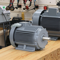 Moteur électrique asynchrone triphasé HGC haute efficacité IE1 220V AC 1500 tr/min 50Hz 1,5KW entièrement fermé avec pied de 32mm