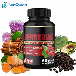 Cápsulas de Suplemento Dietético OEM 6 en 1 con Berberina, Canela de Ceilán, Cúrcuma, Cardo Mariano, Alcachofa y Extracto de Pimienta Negra - Product Image 1