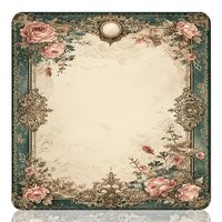 Tapis de Mahjong Américain 33 pouces à Imprimé Floral Botanique, Antidérapant, en Néoprène, Absorption du Bruit, Tapis de Jeu Portable pour Mahjong, Cartes de Poker