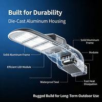 Lampadaire LED personnalisé 6000K lumière du jour, indice de protection IP65, compatible télécommande, éclairage extérieur pour panneaux routiers.