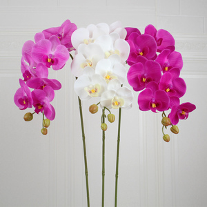 Orquídea Phalaenopsis Artificial de Tacto Real, Flor de Látex con Tallo Largo, Arreglo Floral Hecho a Mano para Decoración de Bodas y Hogar - Product Image 4