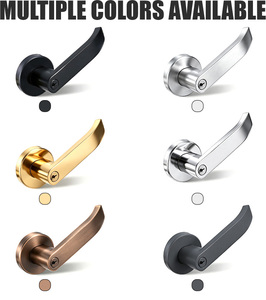 Manija de Puerta Moderna TIANYI en Negro Mate, Roseta Redonda, Cerradura de Seguridad de Lujo para Interiores, Puerta de Madera con Llaves - Product Image 2