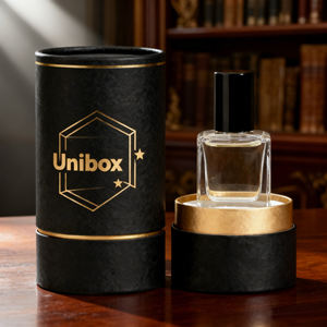 Mini güzellik ambalaj için kabartma ile çevre dostu geri dönüşümlü silindirik kağıt tüp parfüm kutuları - Product Image 3