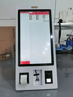 Kiosque de commande de restaurant à écran tactile de 27 à 32 pouces, imprimante en libre-service, lecteur de code-barres, SDK, boîtier métallique