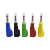 Fiche banane de sécurité de 4mm avec gaine transparente rétractable Fiche lanterne haute tension en cuivre pur empilable et extensible