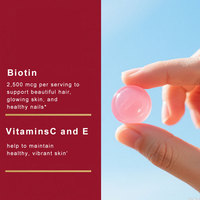 Supplément de collagène gommeux pour la croissance des cheveux blanchissant la peau OEM avec biotine et vitamine C E pour les cheveux, la peau et les ongles des femmes