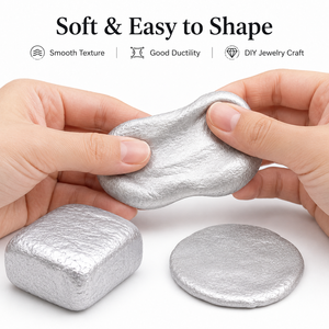 Argilla metallica oro e argento ad asciugatura all'aria, argilla liscia non tossica per modellare, materiale fai-da-te per la creazione di gioielli fatti a mano - Product Image 6