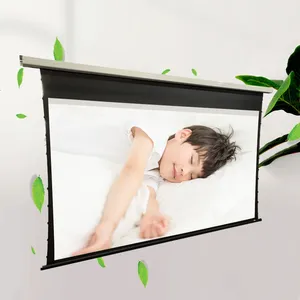 Cơ giới Tab căng thẳng màn hình máy chiếu alr cao cấp vật liệu kim cương đen 60-150 inch cho máy chiếu ném dài hỗ trợ 4K 3D - Product Image 5
