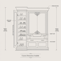 Armoire de chambre à coucher moderne en bois avec tiroirs et miroir, armoire de rangement à 4 portes, meubles de chambre à coucher pour la maison et l'hôtel