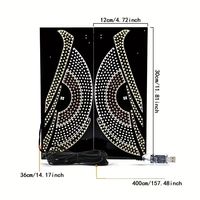 Écran LED Devil Eye pour voiture, yeux LED pour voitures, lumières LED, autocollant intelligent pour voiture, écran d'affichage publicitaire pour accessoires de camion
