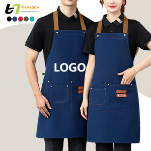 2025 OEM Siêu Thị Của Phụ Nữ Nhiệm Vụ Nặng Nề Không Thấm Nước Bông Không Tay Tạp Dề Có Thể Điều Chỉnh Hiệu Cắt Tóc Biểu Tượng Tùy Chỉnh Nhà Bếp Tạp Dề - Product Image 1