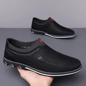 Zapatos Casuales de Otoño para Hombre, Talla Grande, Blancos, Bordados, Sin Cordones, Tacón Plano, para Trabajo, 52/53 - Product Image 1