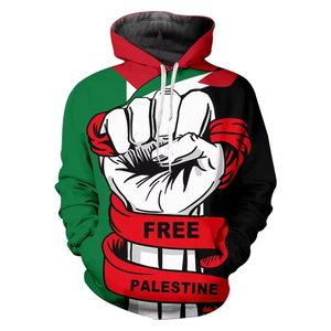 Nouveau style personnalisé d'autodéfense Pull à capuche Palestine Streetwear Hoodies Vintage avec chapeau - Product Image 4