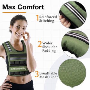 سترة أوزان بالجملة عالية الجودة قابلة للتعديل مخصصة للتدريب الرياضي للجنسين 10 كجم 12 كجم 16 كجم 20 كجم 30 كجم - Product Image 4