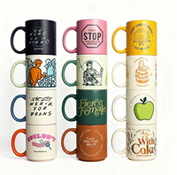 Vente en gros de tasses à café en céramique blanche personnalisées de 11 oz avec logo personnalisé imprimé par sublimation pour Noël
