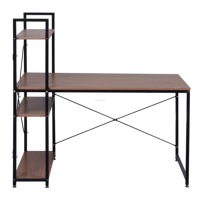 Bureau de travail moderne en métal convertible, extensible et pliable avec rangement pour l'étude, l'écriture, le PC/ordinateur portable, les repas, les jeux - Bureau à domicile
