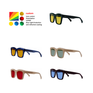 แว่นตาวินเทจสั่งทำพิเศษ ป้องกันแสงสีฟ้า เลนส์สีแดง ลดอาการปวดตา ใช้กลางคืนได้ ทำด้วยมือ MOOHE BHSL07 กรอบเต็ม UV - Product Image 6