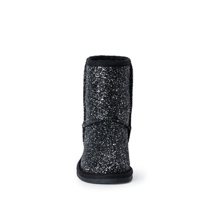 Black Glitter Mid Calf Winter Snow <b>Boots</b> Plush Warm Lining Anti Slip Outsole Fashion Daily Outdoor Winter Footwear - Product Image 5