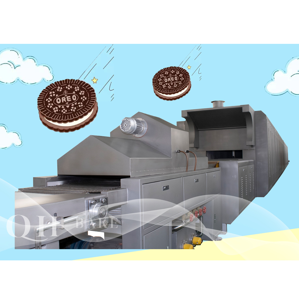 Малая полуавтоматическая машина для изготовления крекеров, печь для выпечки бисквитов