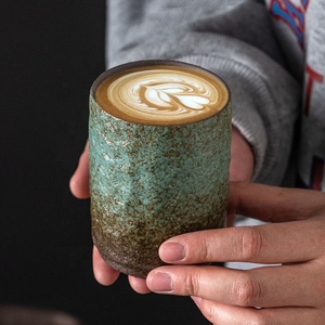 230ml, ottery Coffoffup apapanese ororcelain EA UPS andandleless Ceramic Cup For apappuccino - Product Image 2