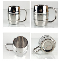 Mug à vin et à bière en acier inoxydable à double paroi, design moderne, écologique, compatible lave-vaisselle, sans BPA, cadeau pour la maison, le bar, le restaurant, l'hôtel