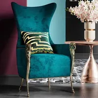 מודרני ריהוט תכונה חומר כהה ירוק צבע מיטת כורסא כיסא נוח ספה סלון יחיד נירוסטה ספה חי