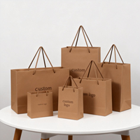 Tas Kado Kertas Ivory Board Daur Ulang dengan Pegangan, Dapat Disesuaikan dengan Logo, untuk Pakaian, Sepatu, Kaus Kaki, Perhiasan & Jam Tangan