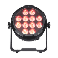 Projecteur LED PAR extérieur sur batterie, étanche IP65, alimenté par batterie, 12x18W RGBWA UV 6-en-1, DMX sans fil, projecteur PAR plat à LED sur batterie