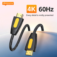 Câble HDMI Premium 4K 60Hz, câble HDMI 2.0 haute vitesse, plaqué or, mâle-mâle, pour téléviseur, moniteur, projecteur