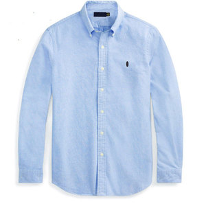 Camicie Classiche Oxford in Cotone per Uomo, Bianche con Logo Ricamato, Maniche Lunghe, Casual Business, Vestibilità Regolare - Product Image 5