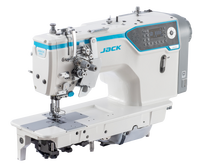 Machine à coudre plate industrielle électronique intelligente à double aiguille à entraînement direct Jack JK-58450J-A avec système de serrage/déserrement de fil