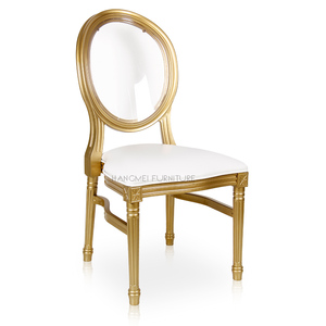Chaise de luxe en acrylique transparent royal à dos en résine plastique pour mariage, chaise chiavari transparente, chaise <span class=keywords><strong>louis</strong></span>, usine de chine - Product Image 4