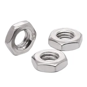 High Quality Customization Stainless Steel 304 316 Hex Nuts Fasten The Screw Nut Hexagonal Thin Nut