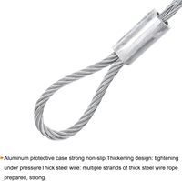 Poignée de traction de câble de galvanisation à tête unique 15-20mm couverture de filet en acier lisse pour fils et câbles