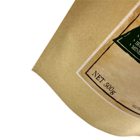 Emballage écologique personnalisé étanche compostable biodégradable PLA papier kraft café thé noix sacs pochette debout zip-lock