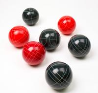 Ensemble de pétanque en résine de haute qualité 84 mm avec boules de bocce pour jeux de pelouse en extérieur, sac de transport True Brand 600D léger 620g