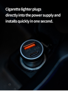 Traceur GPS 2-en-1 pour voiture et <span class=keywords><strong>chargeur</strong></span> double USB/Type-C avec alarme, compatible avec l'application Localiser, pour la navigation et le suivi de stationnement - Product Image 4