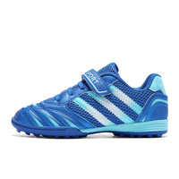 Chaussures de football pour enfants, crampons en caoutchouc TF, sangle Velcro, tige en mesh respirant, crampons antidérapants, vente en gros, usine OEM