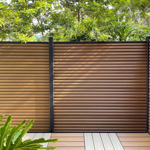 Bricolage personnalisé Clôture de jardin en composite Wpc <span class=keywords><strong>pour</strong></span> l'extérieur Clôture de sécurité Clôture en <span class=keywords><strong>bois</strong></span> plastique Grande muraille Écran de clôture - Product Image 5